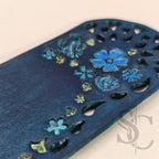 Marque page fleur bleu