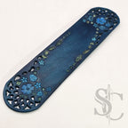 Marque page fleur bleu