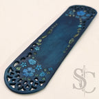 Marque page fleur bleu