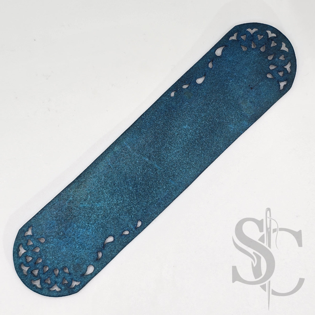 Marque page fleur bleu
