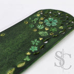 Marque page fleur vert