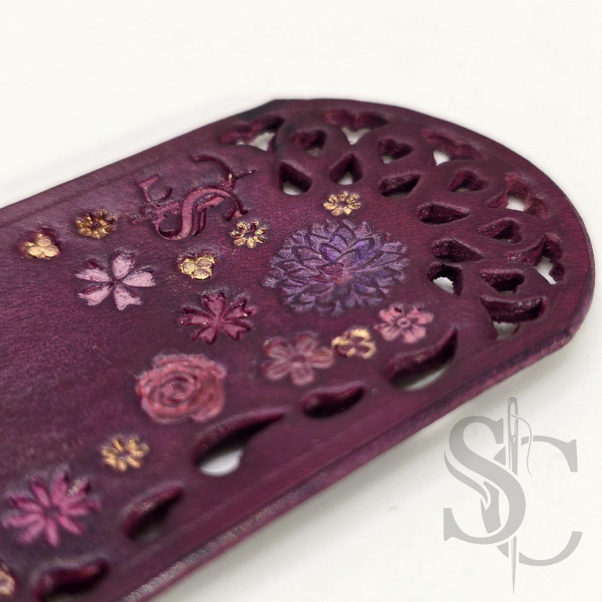 Marque page fleur violet