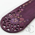 Marque page fleur violet