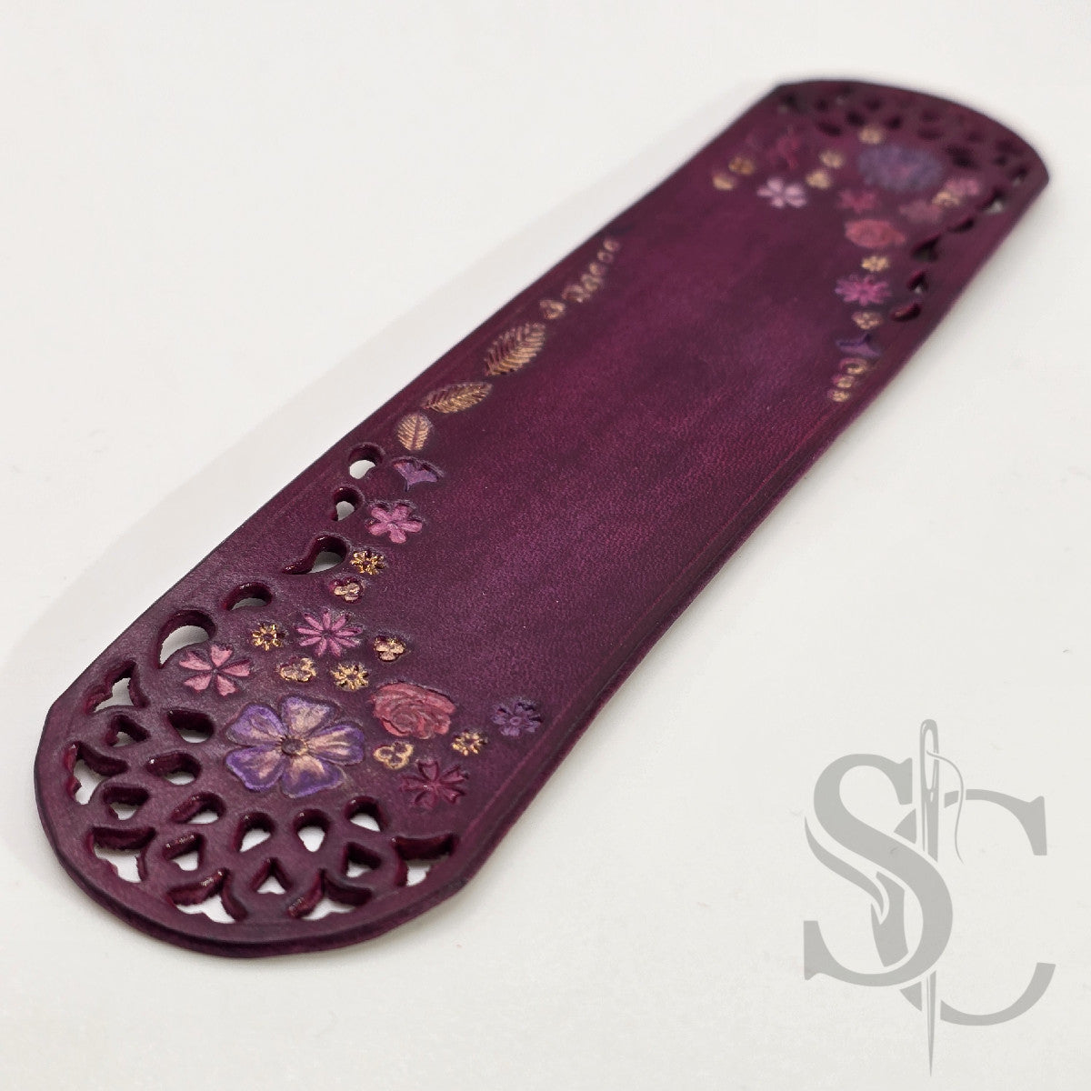 Marque page fleur violet