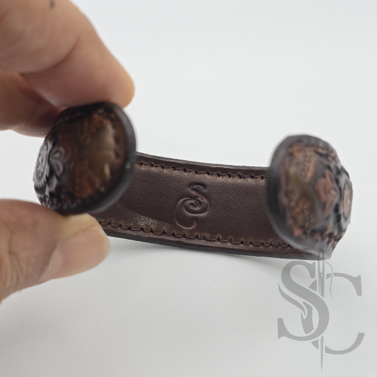 Bracelet Manchette "Strass et fleurs"