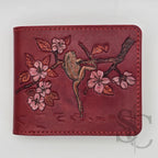 Portefeuille "Grenouille Fleurie" - Cuir Rouge Passion