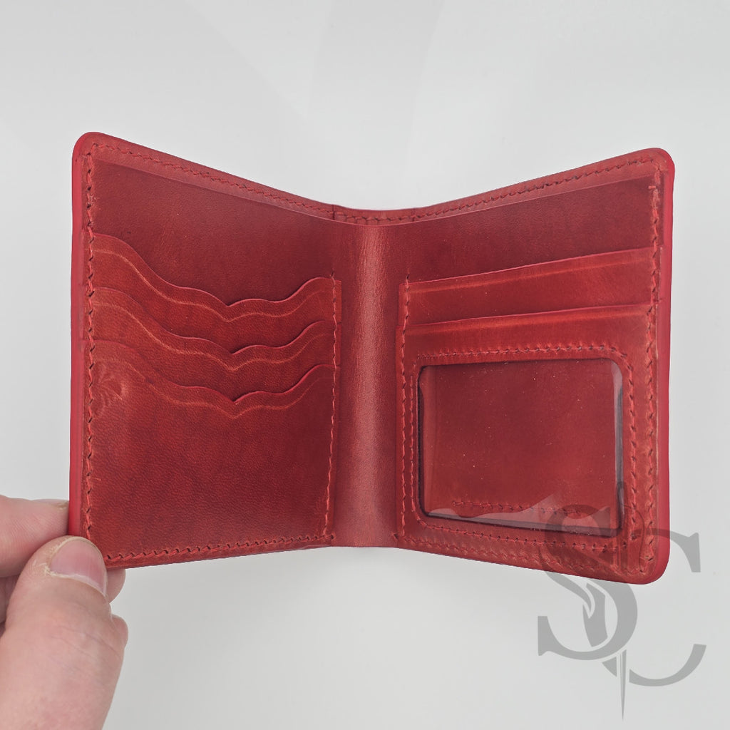 Portefeuille "Grenouille Fleurie" - Cuir Rouge Passion