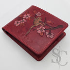 Portefeuille "Grenouille Fleurie" - Cuir Rouge Passion