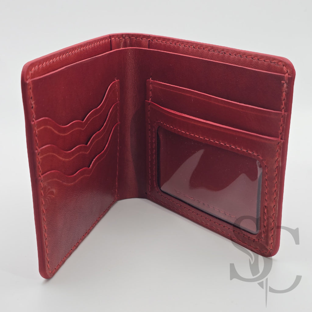 Portefeuille "Grenouille Fleurie" - Cuir Rouge Passion