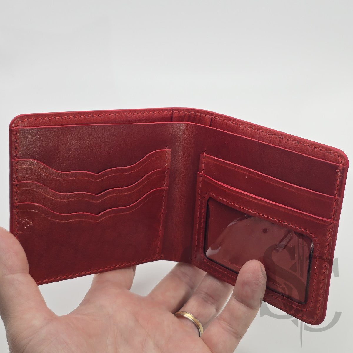 Portefeuille "Grenouille Fleurie" - Cuir Rouge Passion
