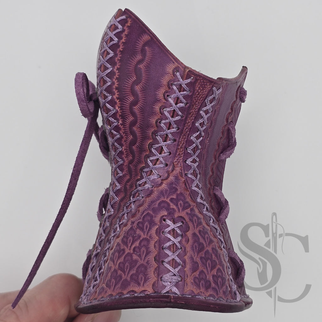 Porte-Crayons "Corset Baroque" - Violet Pourpre