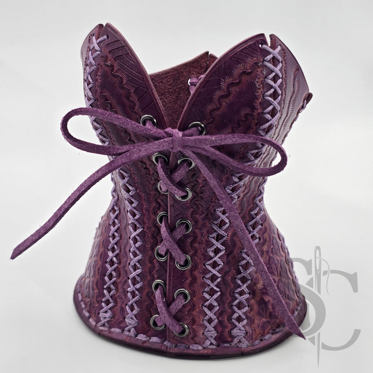 Porte-Crayons "Corset Baroque" - Violet Pourpre
