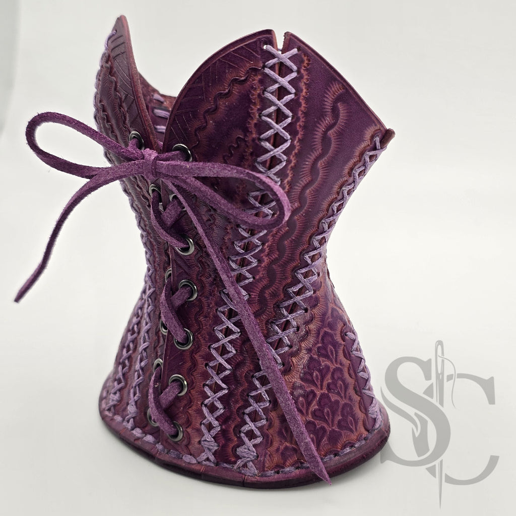 Porte-Crayons "Corset Baroque" - Violet Pourpre