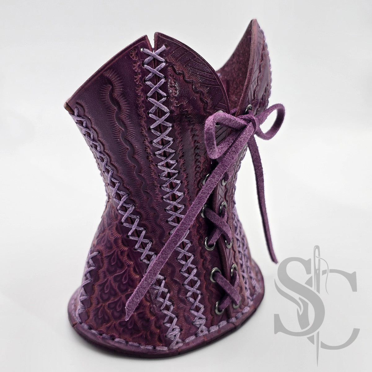 Porte-Crayons "Corset Baroque" - Violet Pourpre
