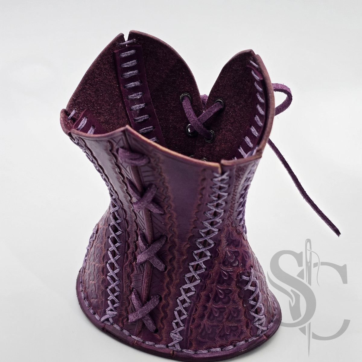 Porte-Crayons "Corset Baroque" - Violet Pourpre