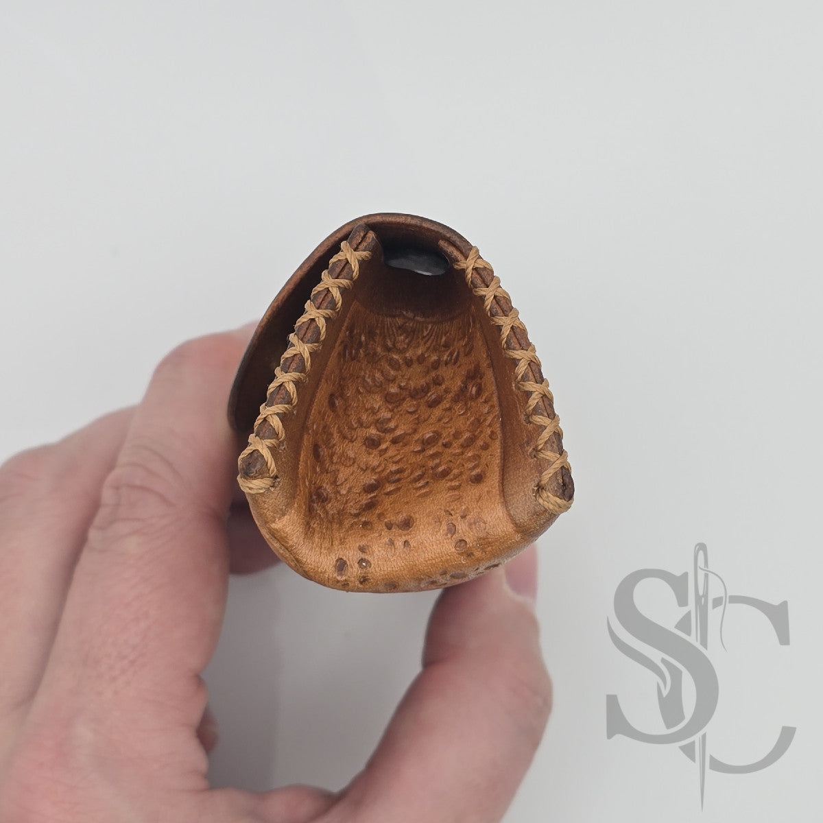 Porte-Monnaie "Rêve de fleurs" - Cuir Cognac