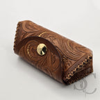 Porte-Monnaie "Rêve de fleurs" - Cuir Cognac