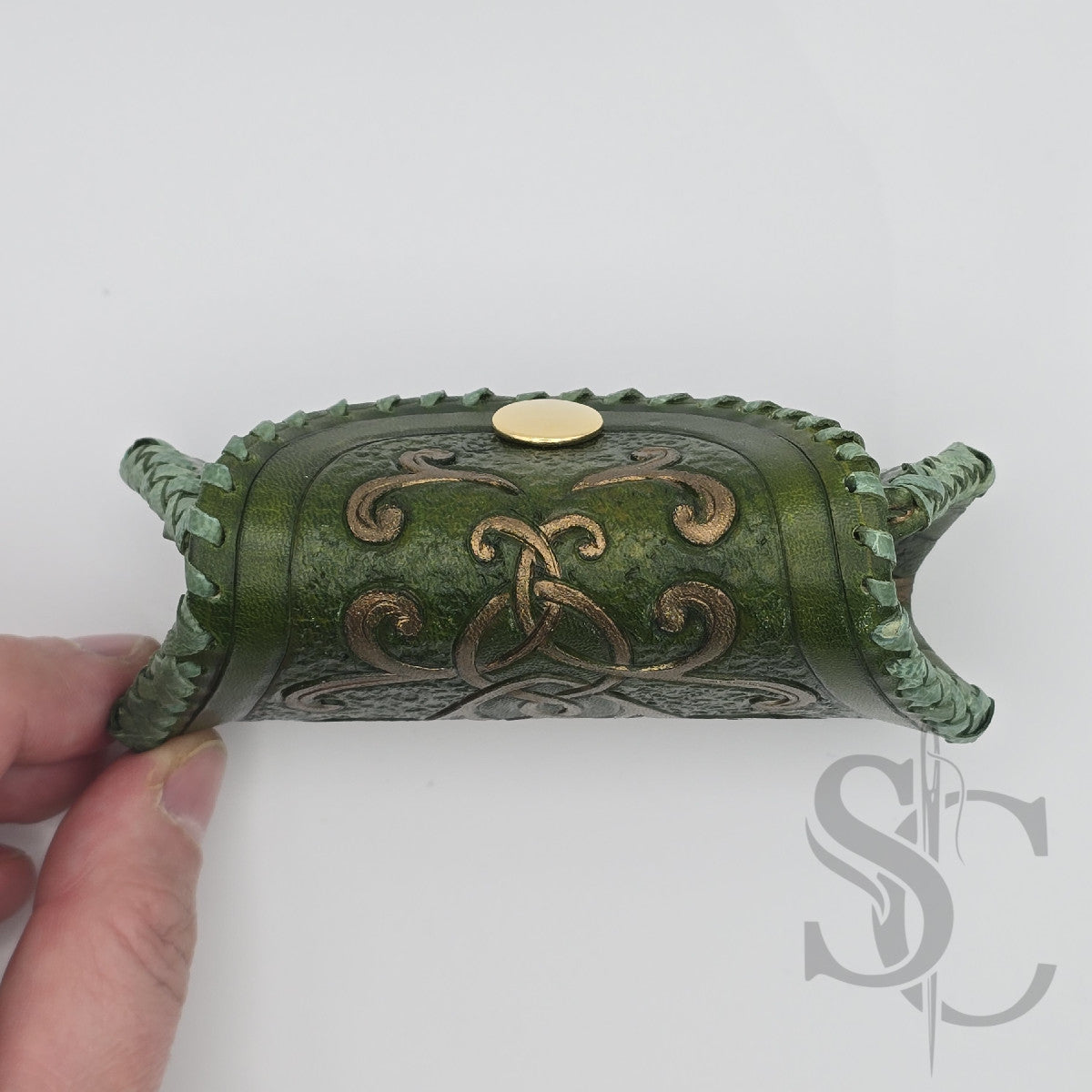 Porte-Monnaie "Celtique doré" - Vert Médiéval