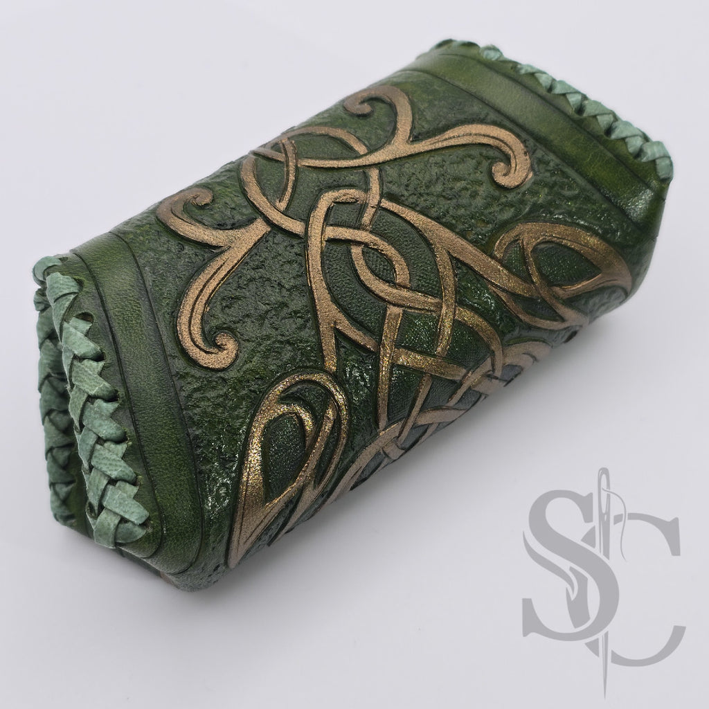 Porte-Monnaie "Celtique doré" - Vert Médiéval