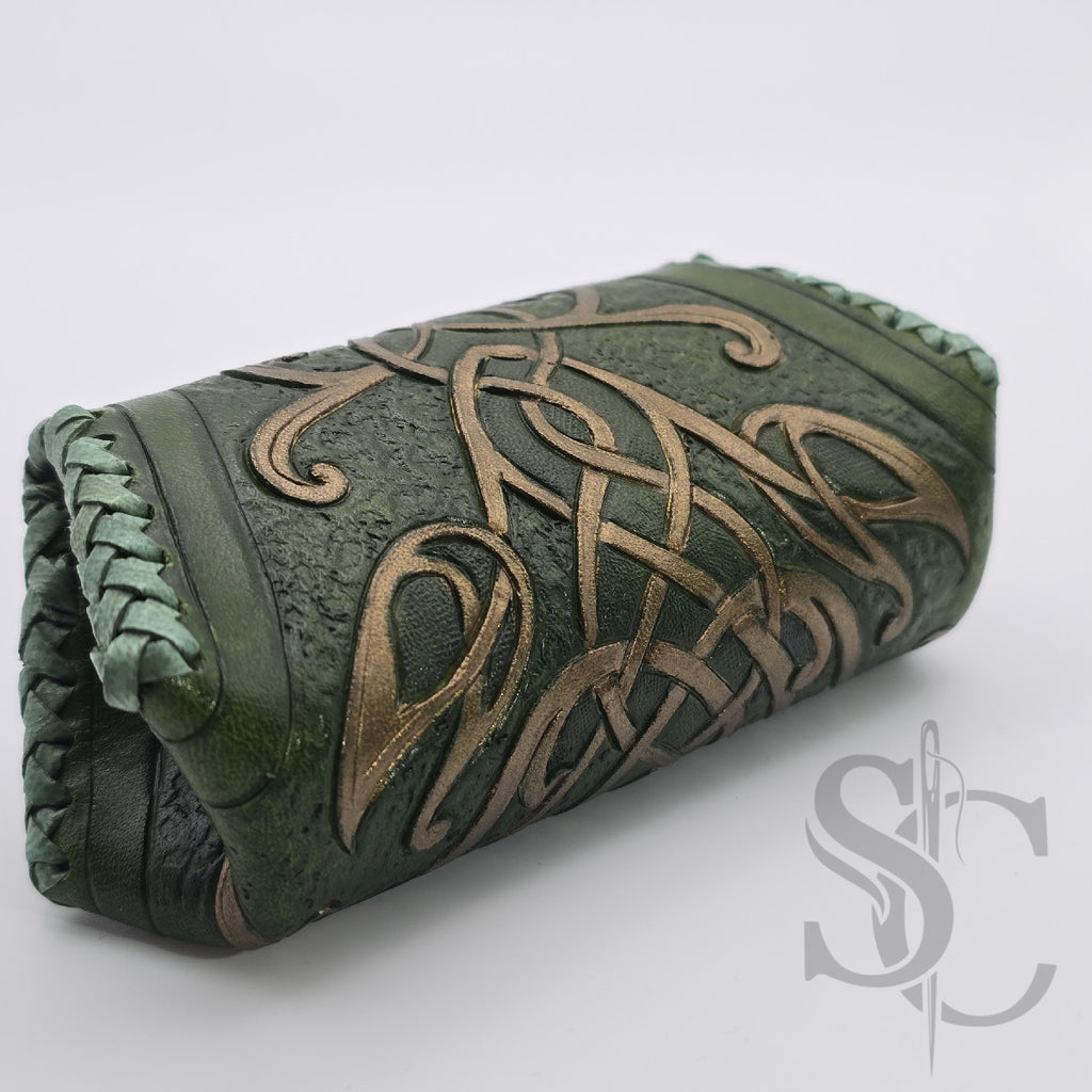 Porte-Monnaie "Celtique doré" - Vert Médiéval