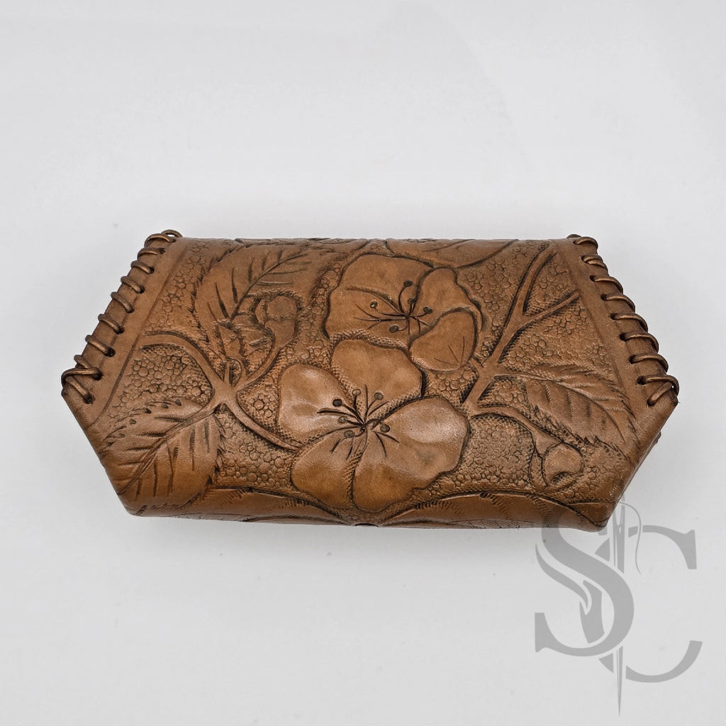 Porte-Monnaie "Cerisier en fleurs" - Cuir Naturel