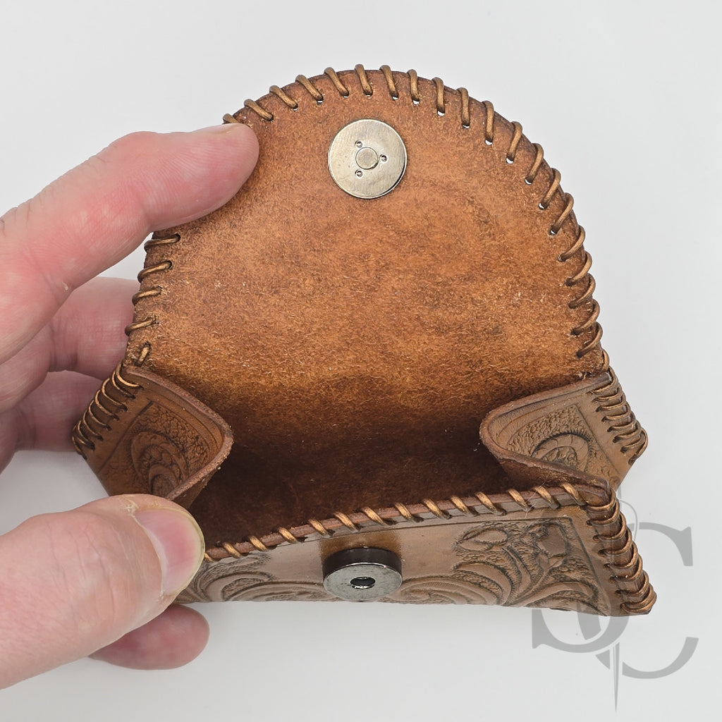 Porte-Monnaie "Cerisier en fleurs" - Cuir Naturel