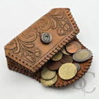 Porte-Monnaie "Cerisier en fleurs" - Cuir Naturel