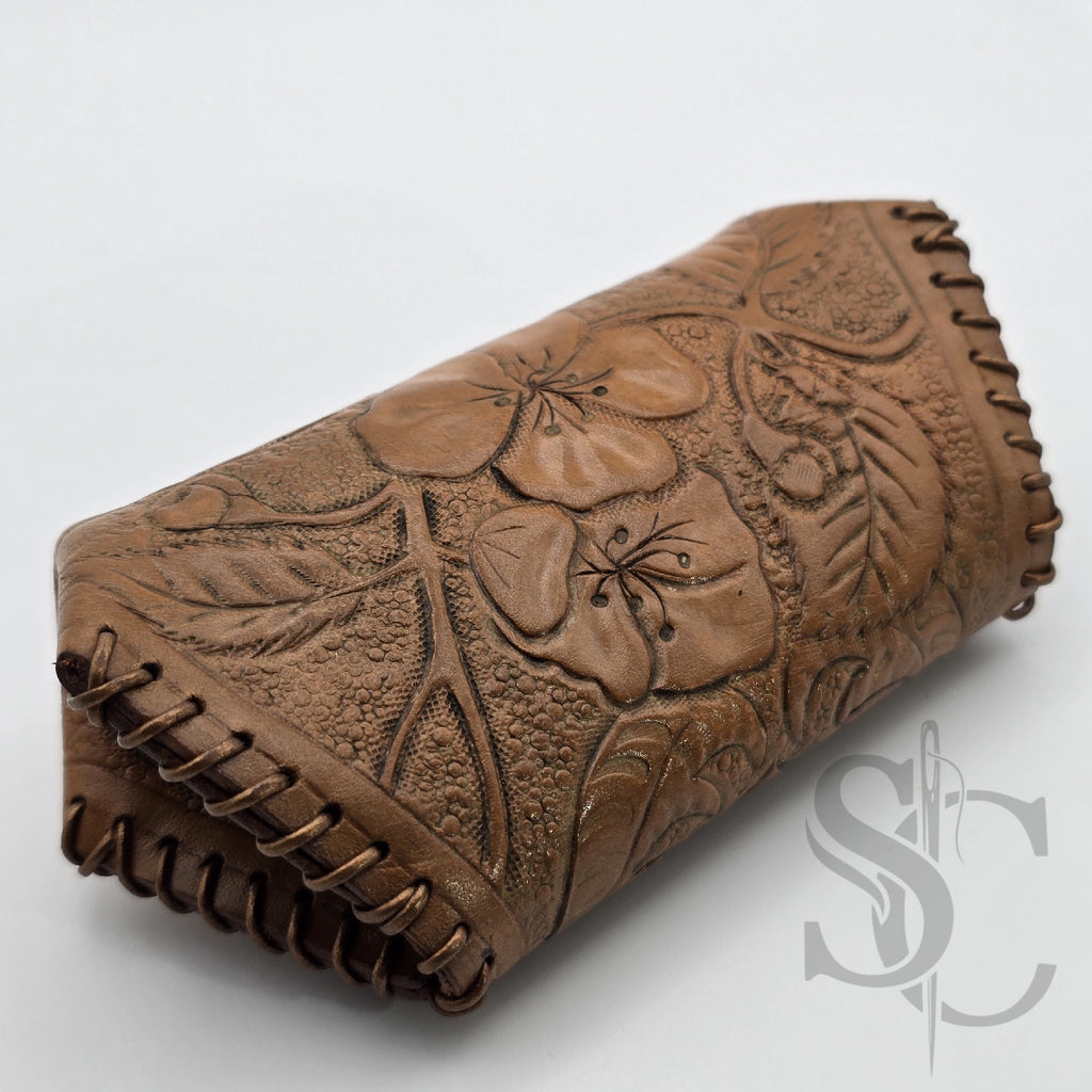 Porte-Monnaie "Cerisier en fleurs" - Cuir Naturel