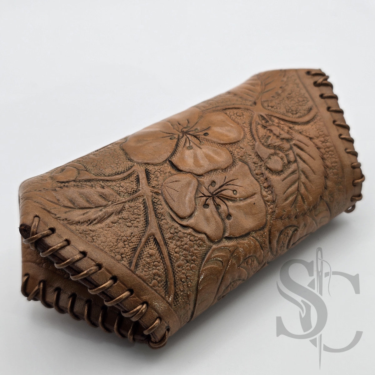 Porte-Monnaie "Cerisier en fleurs" - Cuir Naturel