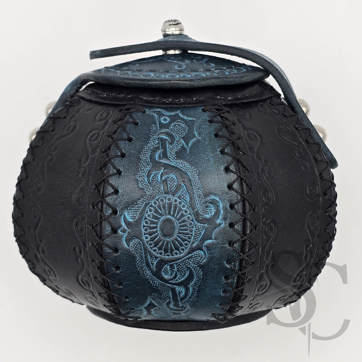 Petite Boîte Boule ""Trésor bleu" - Bleu /noir