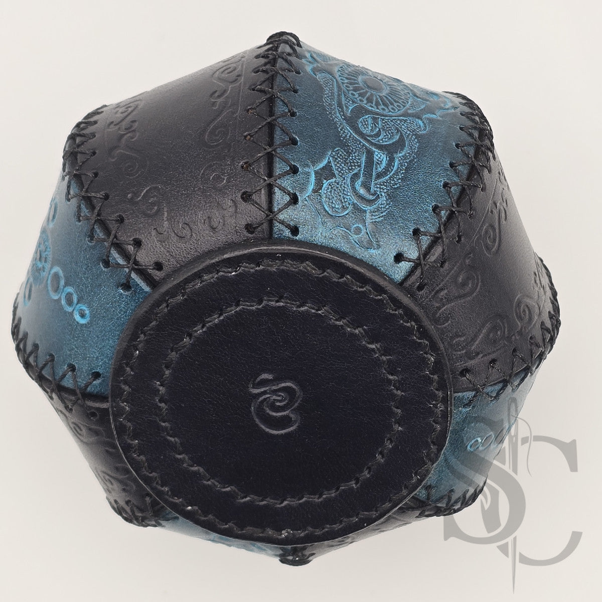 Petite Boîte Boule ""Trésor bleu" - Bleu /noir