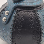 Petite Boîte Boule ""Trésor bleu" - Bleu /noir
