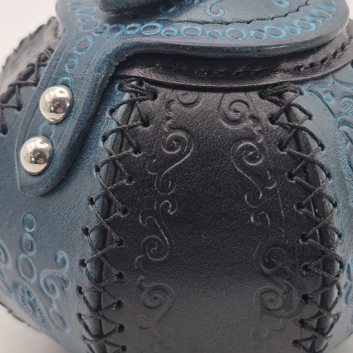 Petite Boîte Boule ""Trésor bleu" - Bleu /noir