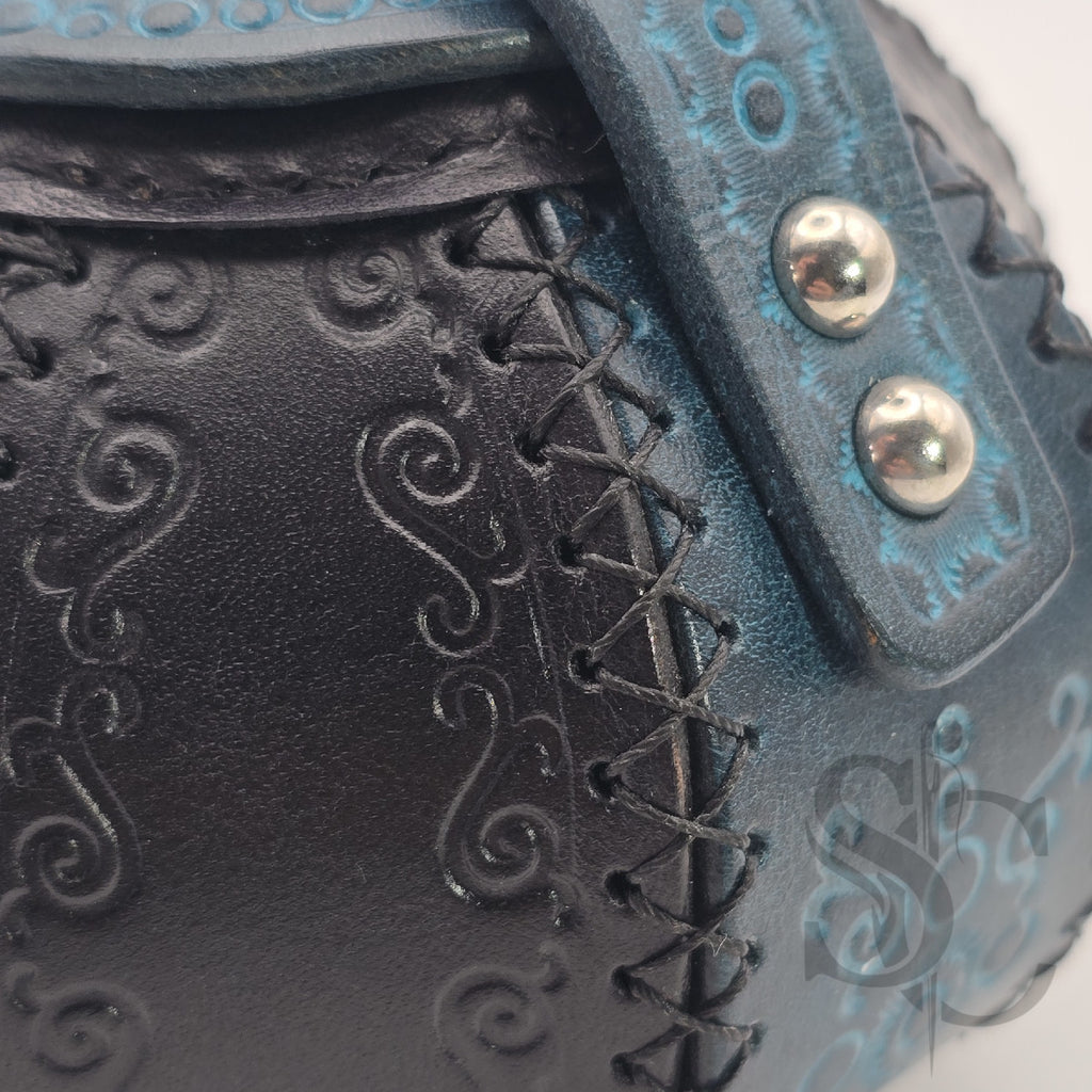 Petite Boîte Boule ""Trésor bleu" - Bleu /noir