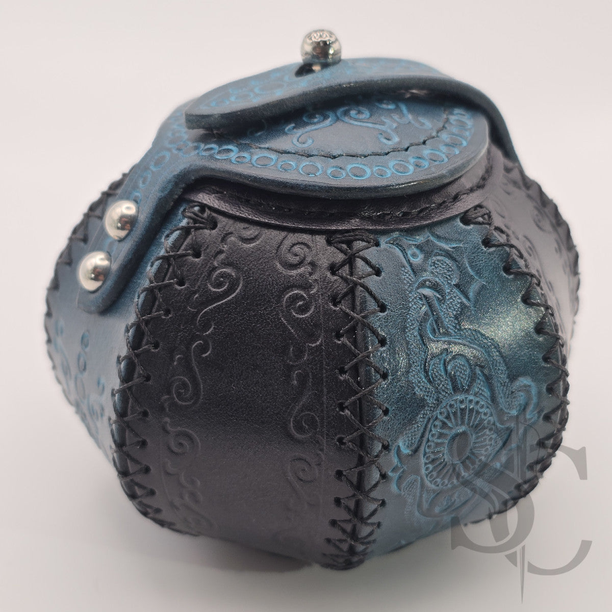 Petite Boîte Boule ""Trésor bleu" - Bleu /noir