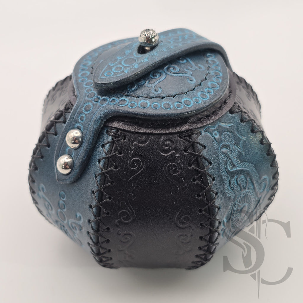 Petite Boîte Boule ""Trésor bleu" - Bleu /noir