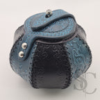 Petite Boîte Boule ""Trésor bleu" - Bleu /noir