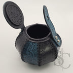 Petite Boîte Boule ""Trésor bleu" - Bleu /noir