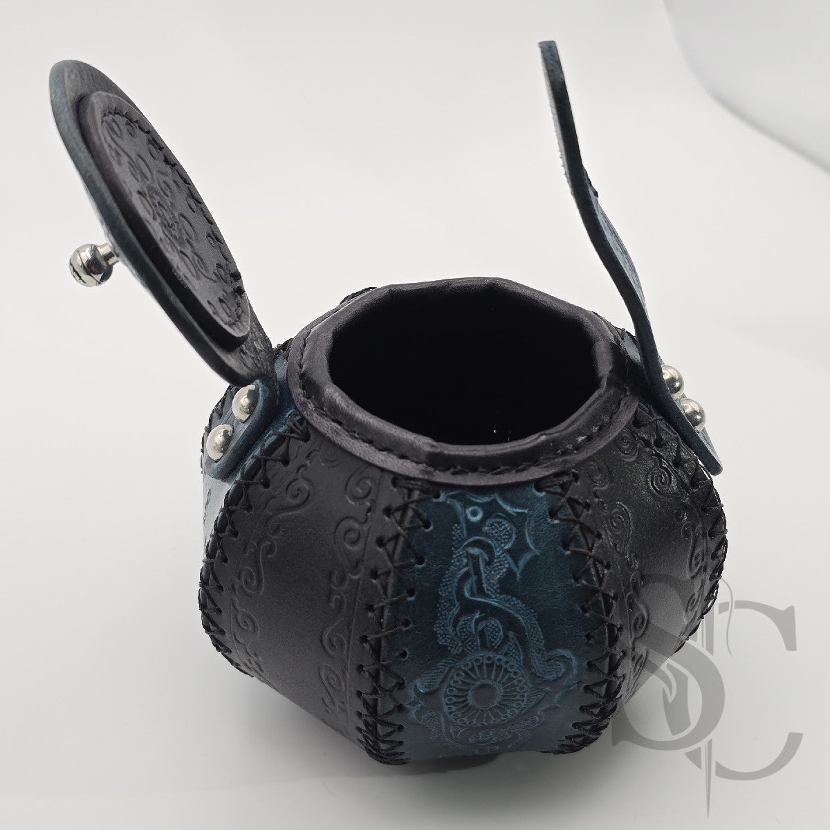 Petite Boîte Boule ""Trésor bleu" - Bleu /noir