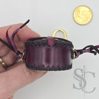Porte-Clés Mini-Sac "Bohème pourpre" - Pourpre & Or