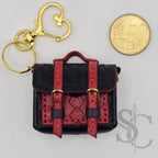 Porte-Clés Mini Cartable - Noir & Rouge Intense