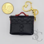 Porte-Clés Mini Cartable - Noir & Rouge Intense