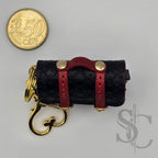 Porte-Clés Mini Cartable - Noir & Rouge Intense