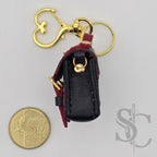 Porte-Clés Mini Cartable - Noir & Rouge Intense