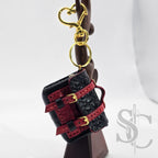 Porte-Clés Mini Cartable - Noir & Rouge Intense
