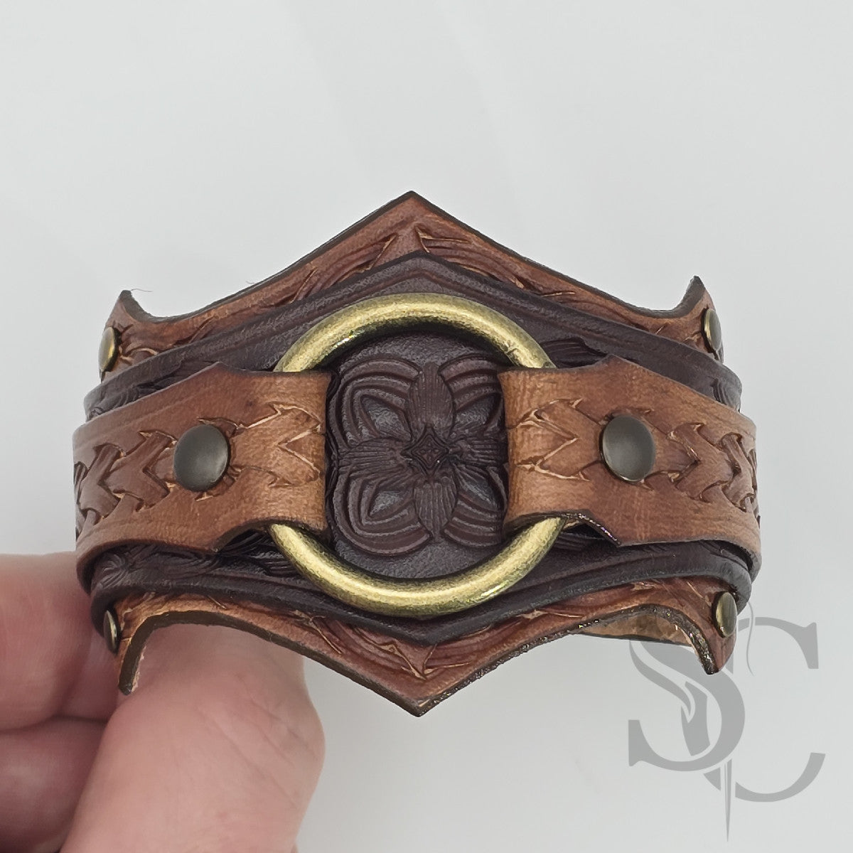 Bracelet en cuir "L'anneau"