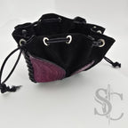 Bourse en cuir "Comme une fleur"