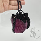 Bourse en cuir "Comme une fleur"