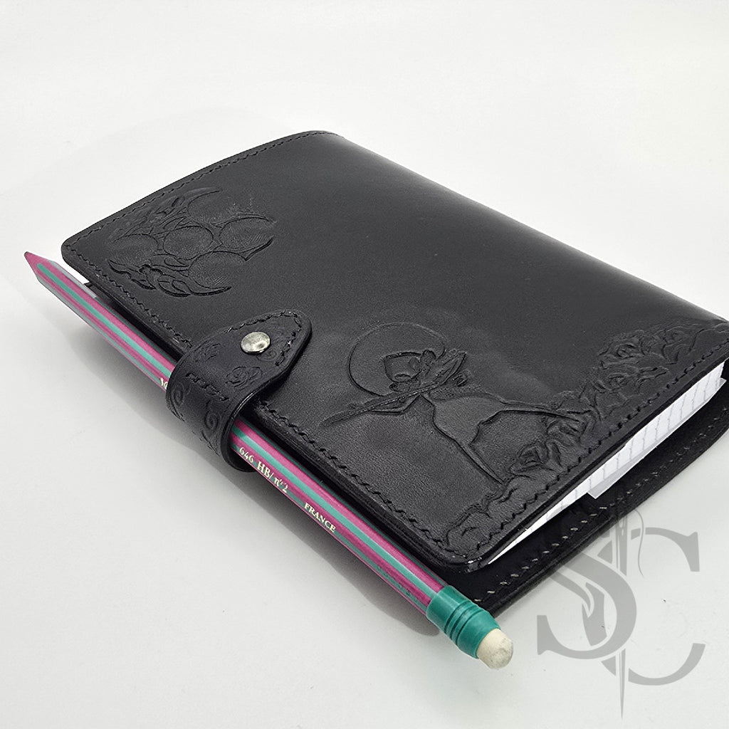 Couverture en cuir pour carnet "Silksong"