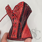 Porte-Crayons "Corset Baroque" - Rouge et noir